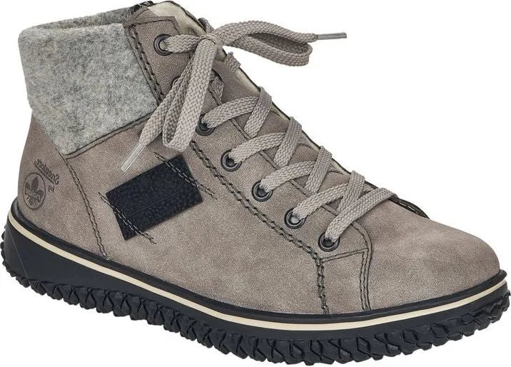 Rieker Grey Short Lace Up Boot