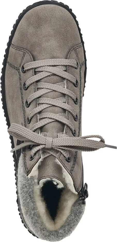 Rieker Grey Short Lace Up Boot