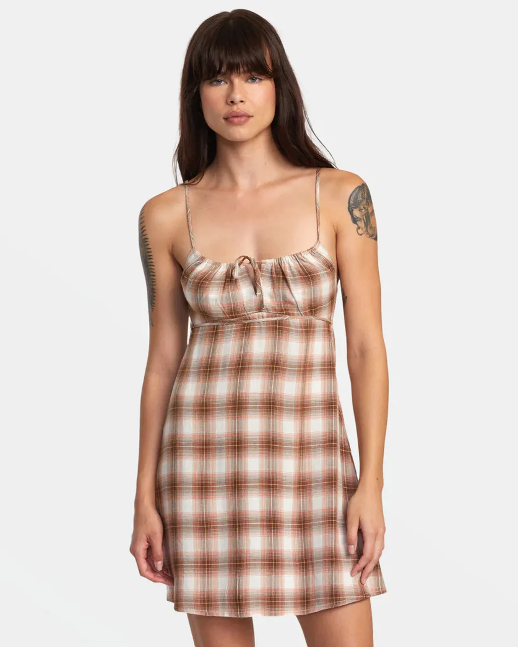 RVCA Hillside Mini Dress - Workwear Brown