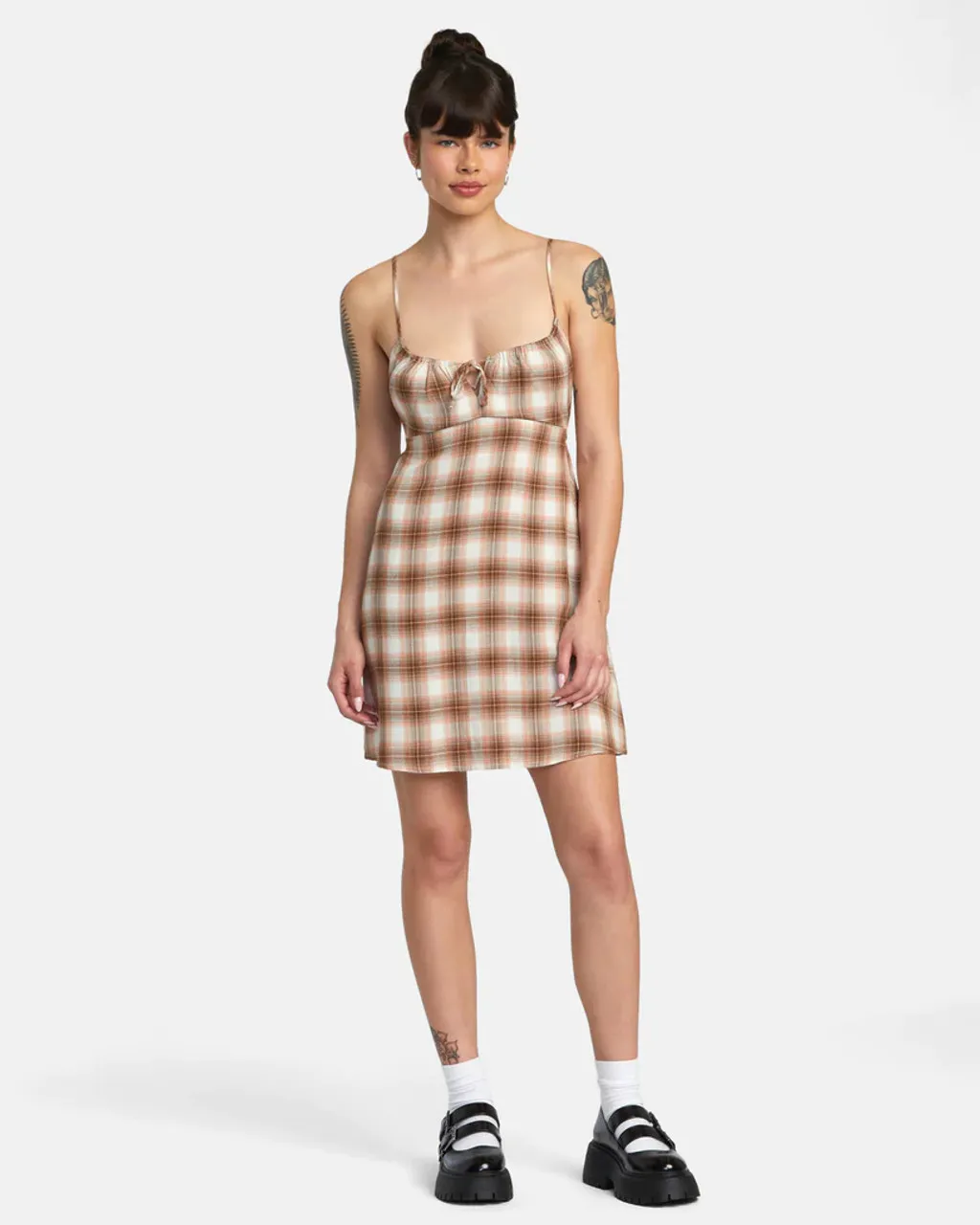 RVCA Hillside Mini Dress - Workwear Brown