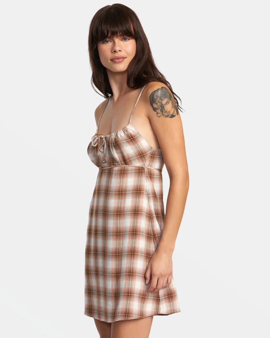 RVCA Hillside Mini Dress - Workwear Brown