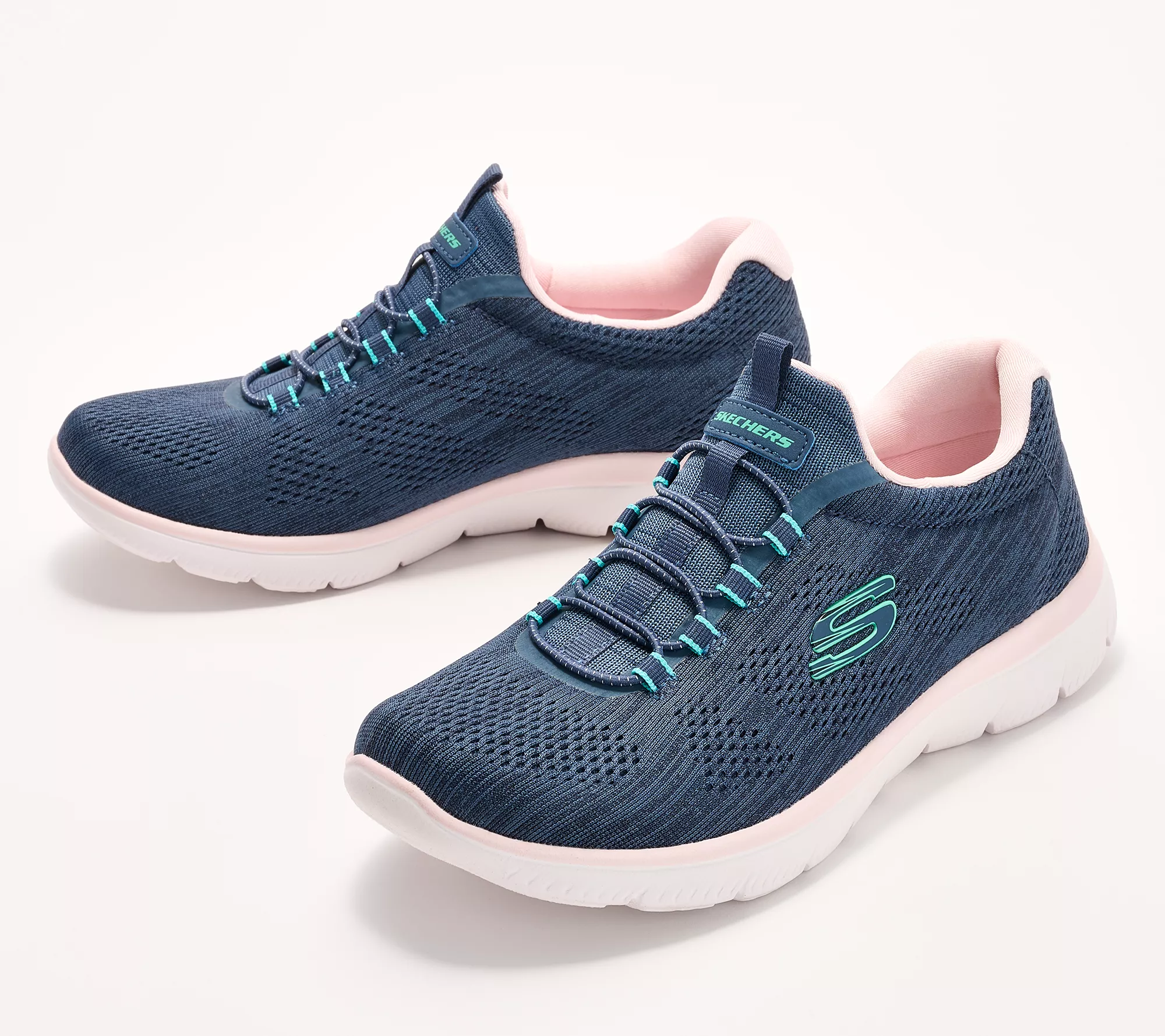 Skechers Summit Vegan Washable Heathered Bungee Sneakers - Fun Flare