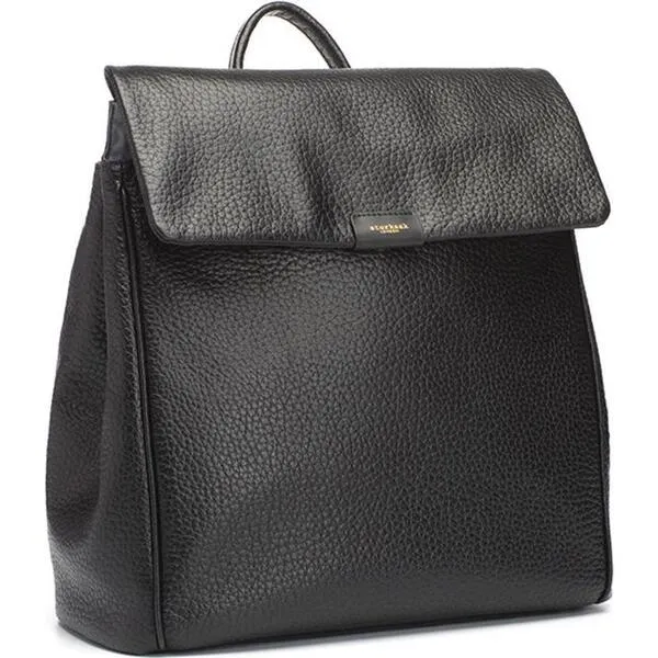 Storksak St. James Convertible Backpack, Black Leather