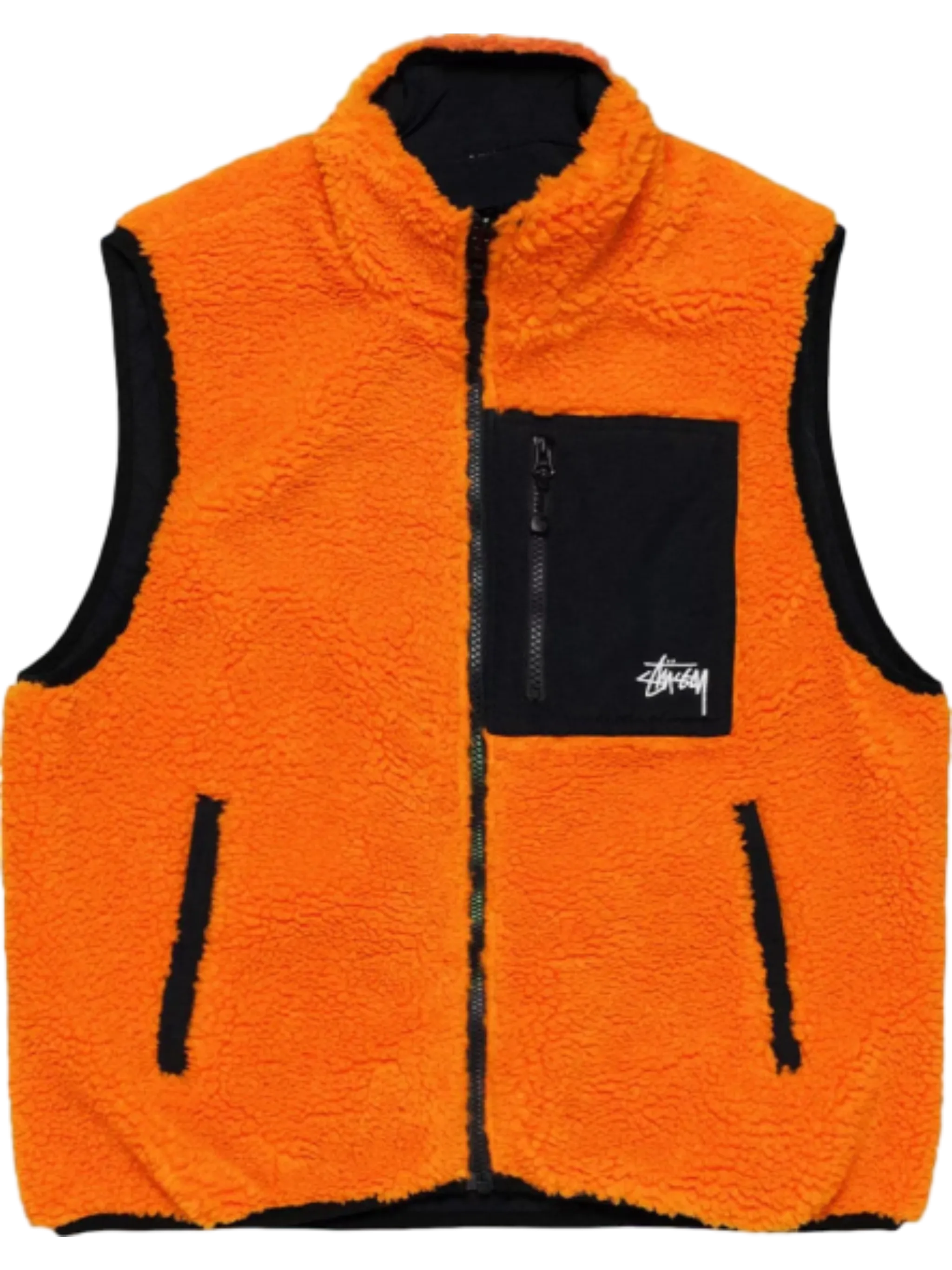 STUSSY - Men Sherpa Reversible Vest