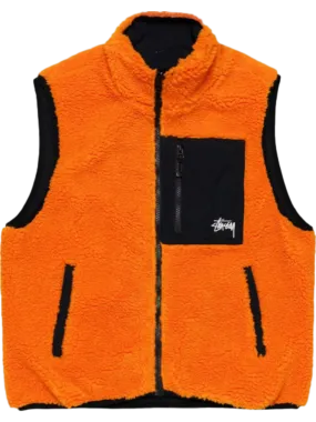 STUSSY - Men Sherpa Reversible Vest