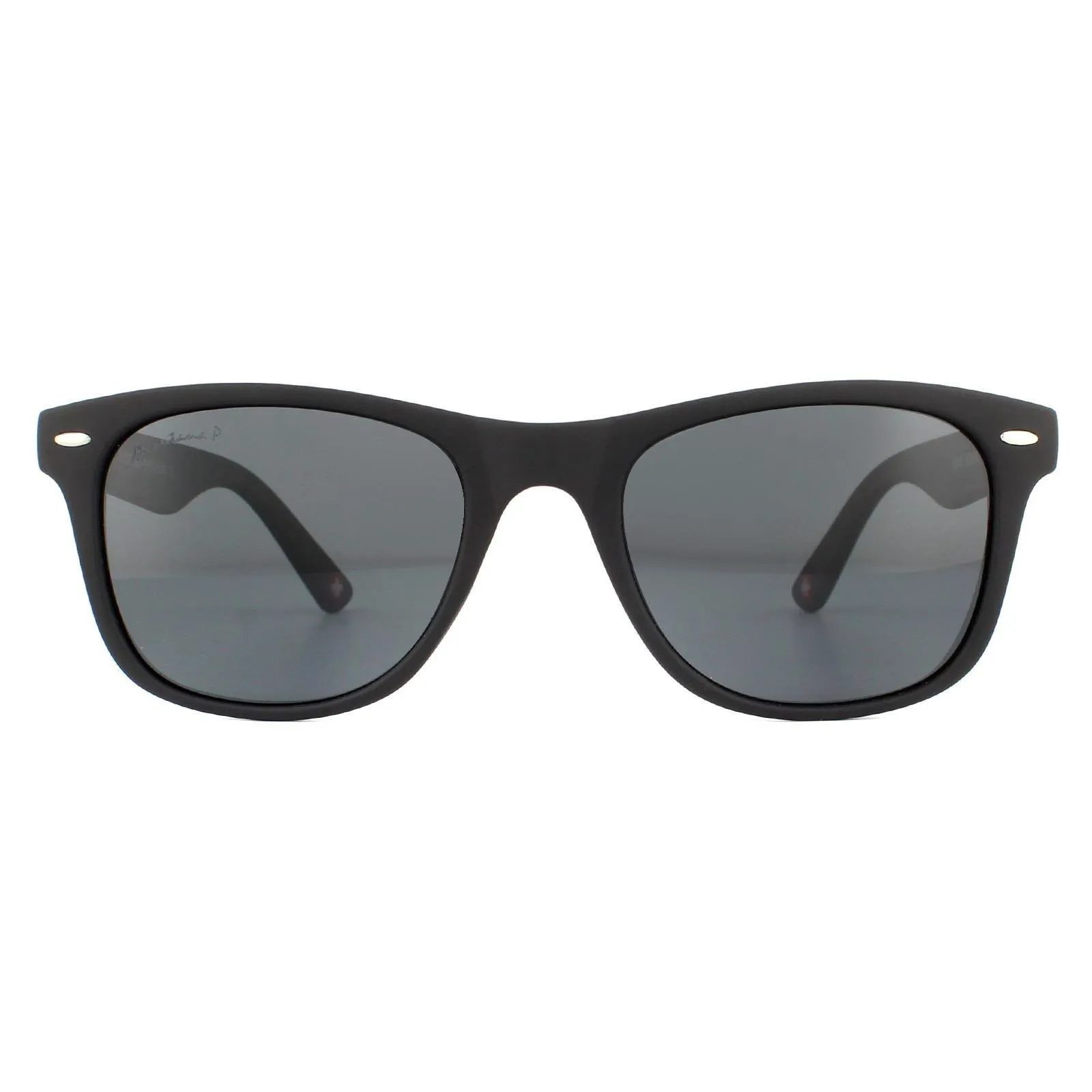 Sunglasses | Rectangle Matte Black Rubbertouch Black Smoke Polarized Sunglasses | montana