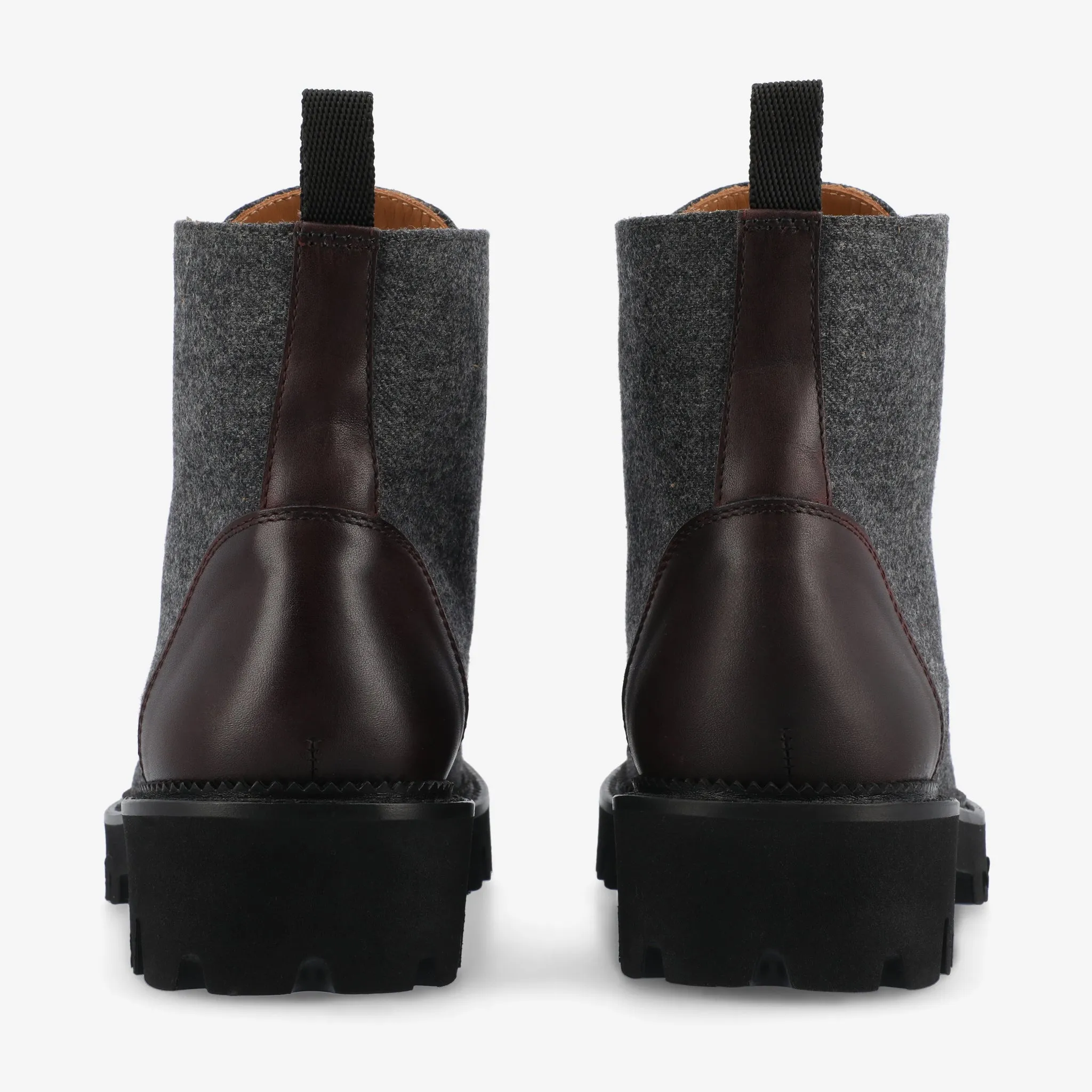 The Jill Boot in Grey/Oxblood