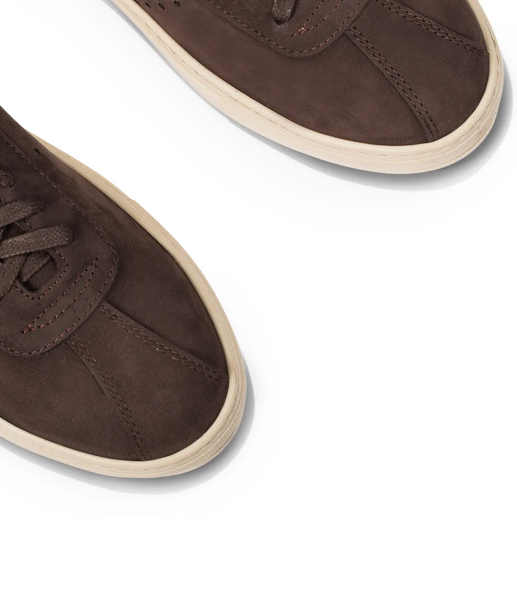 Tobacco-tone nubuck sneakers