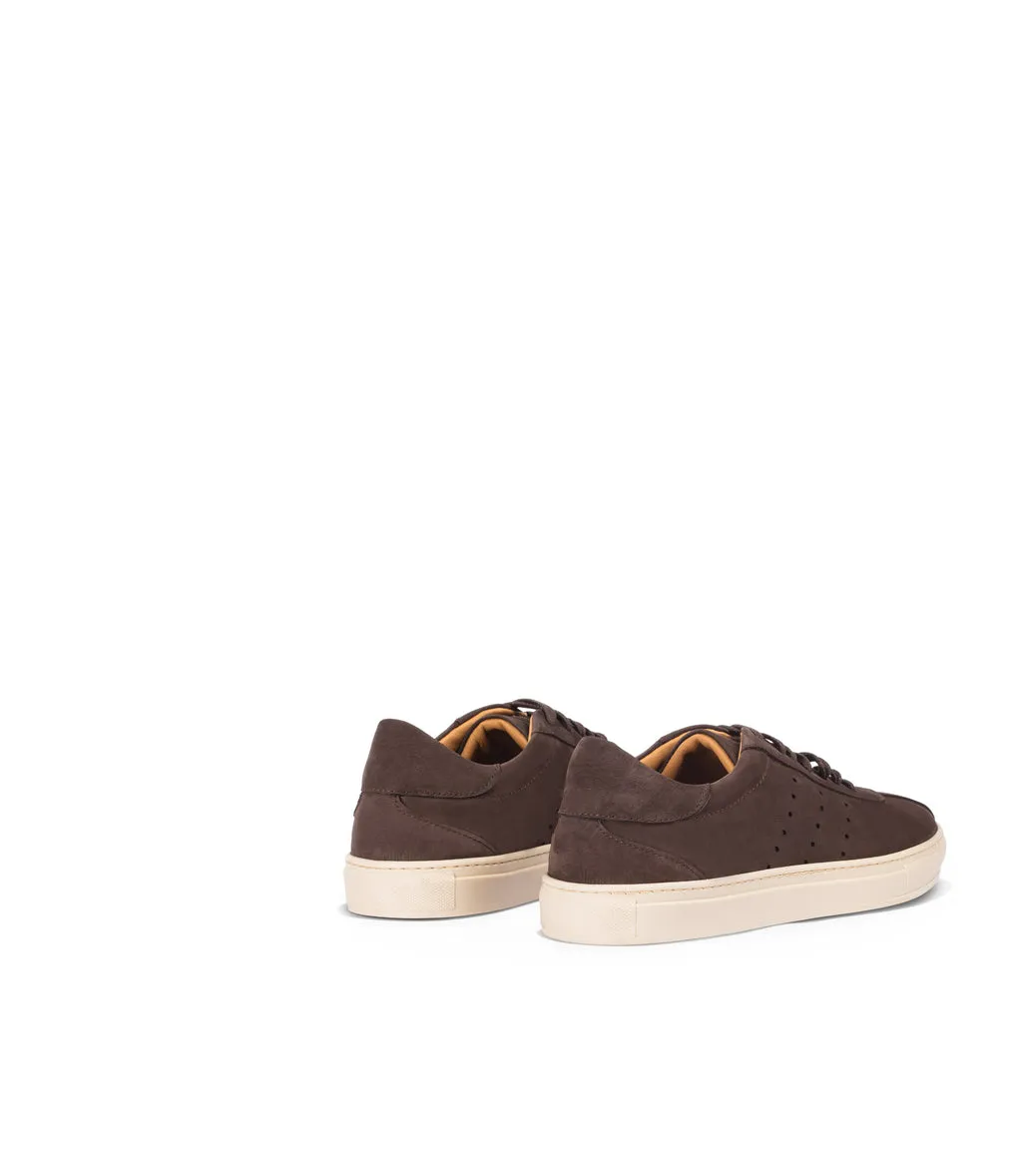 Tobacco-tone nubuck sneakers