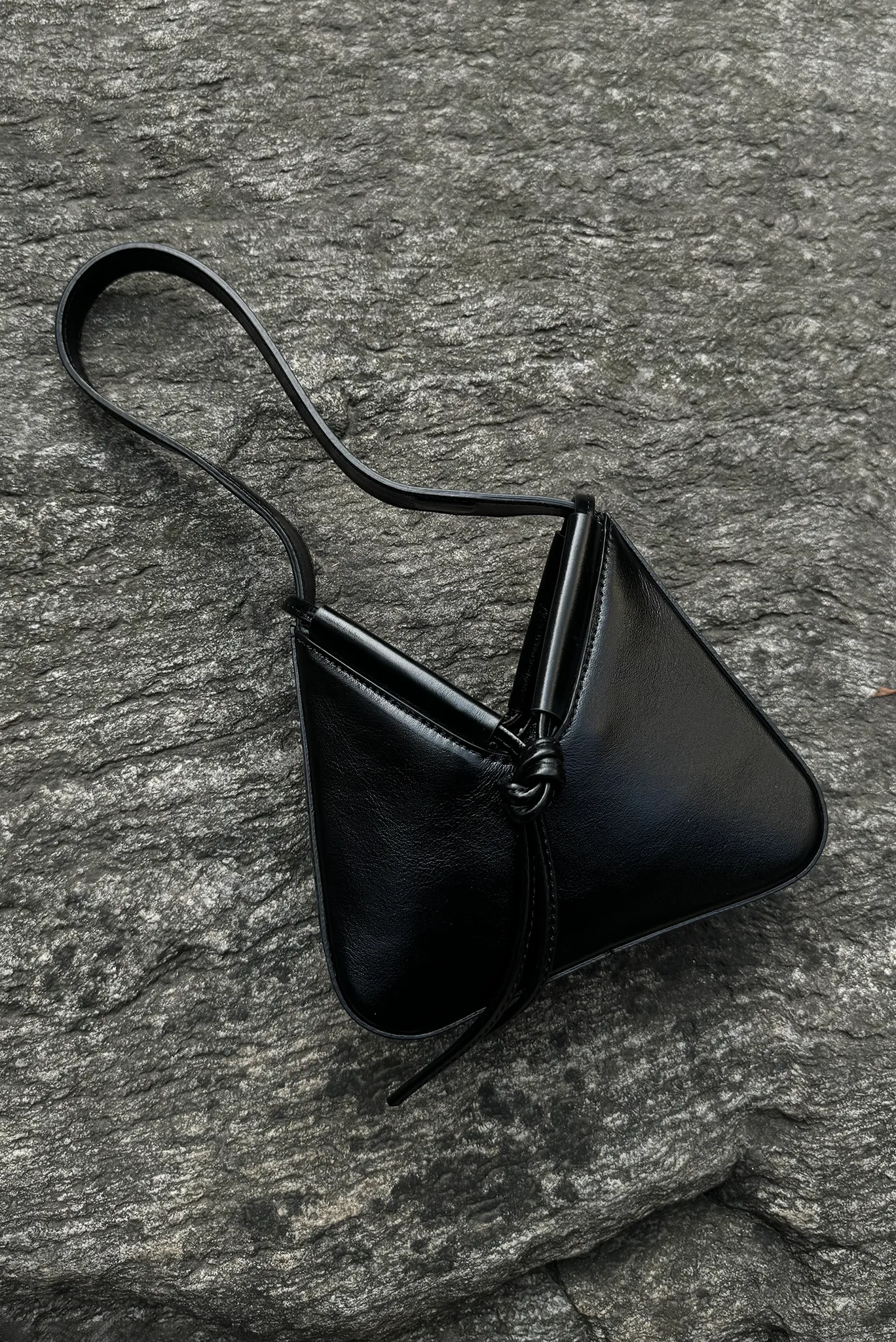 Triangle Mini Leather Bag