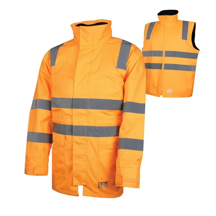 TRU WORKWEAR 4 in 1 * VIC * Rail Jacket SP Orange