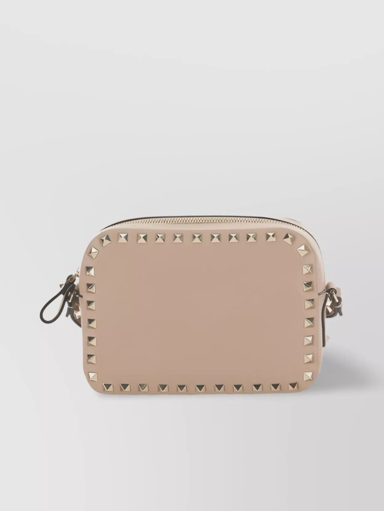 Valentino Garavani   Grained leather studded shoulder bag