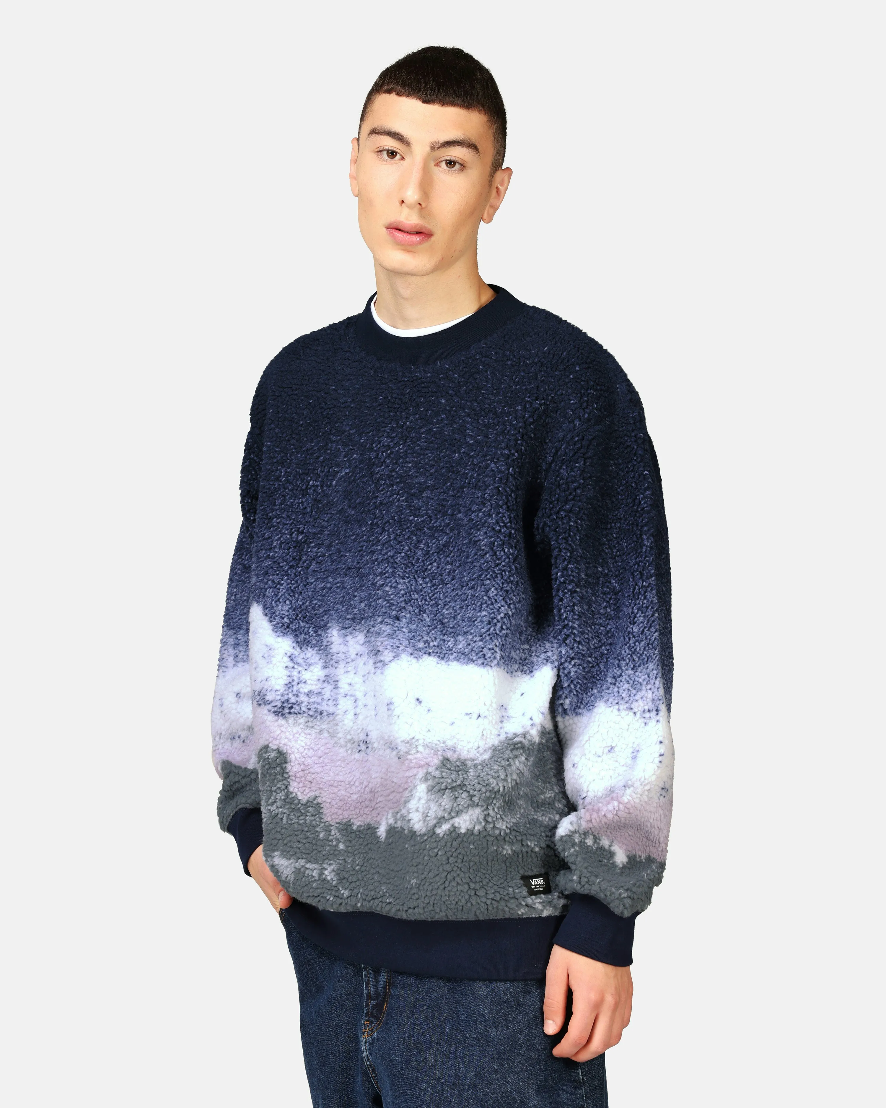 Vans Overlook Sherpa Crewneck Blue | Men | Junkyard