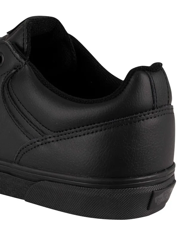 Vans Seldan Tumble Leather Trainers - Black/Black