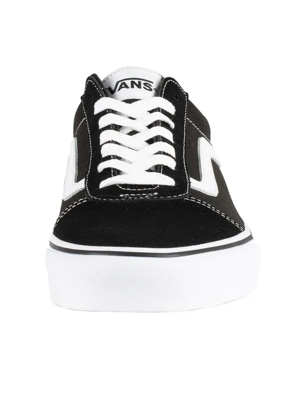 Vans Ward Suede Canvas Trainers - Black/White