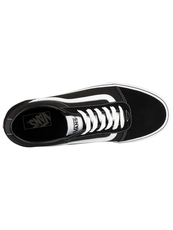 Vans Ward Suede Canvas Trainers - Black/White