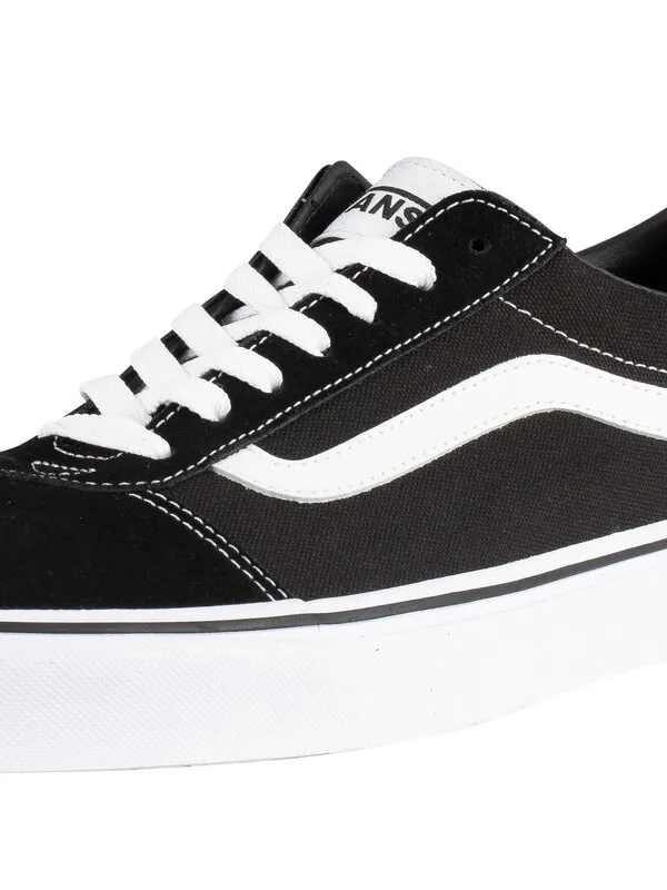 Vans Ward Suede Canvas Trainers - Black/White