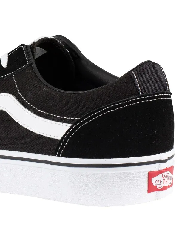 Vans Ward Suede Canvas Trainers - Black/White