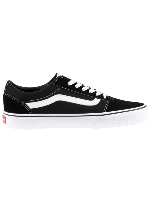 Vans Ward Suede Canvas Trainers - Black/White