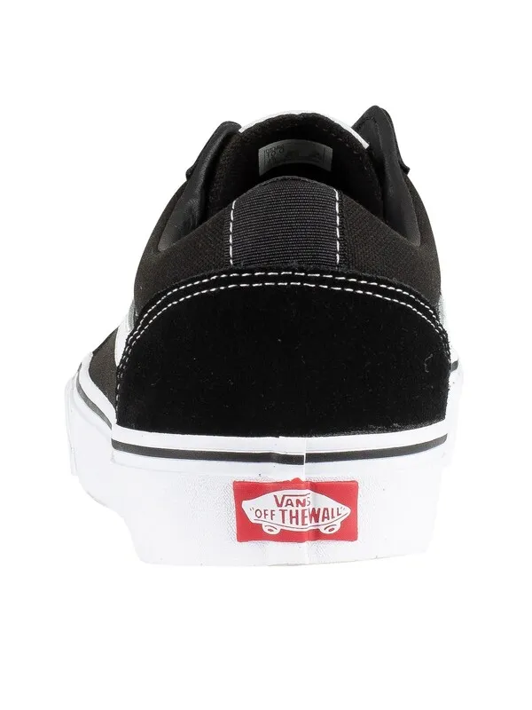 Vans Ward Suede Canvas Trainers - Black/White