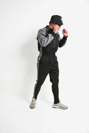 Vintage one piece overall tracksuit black