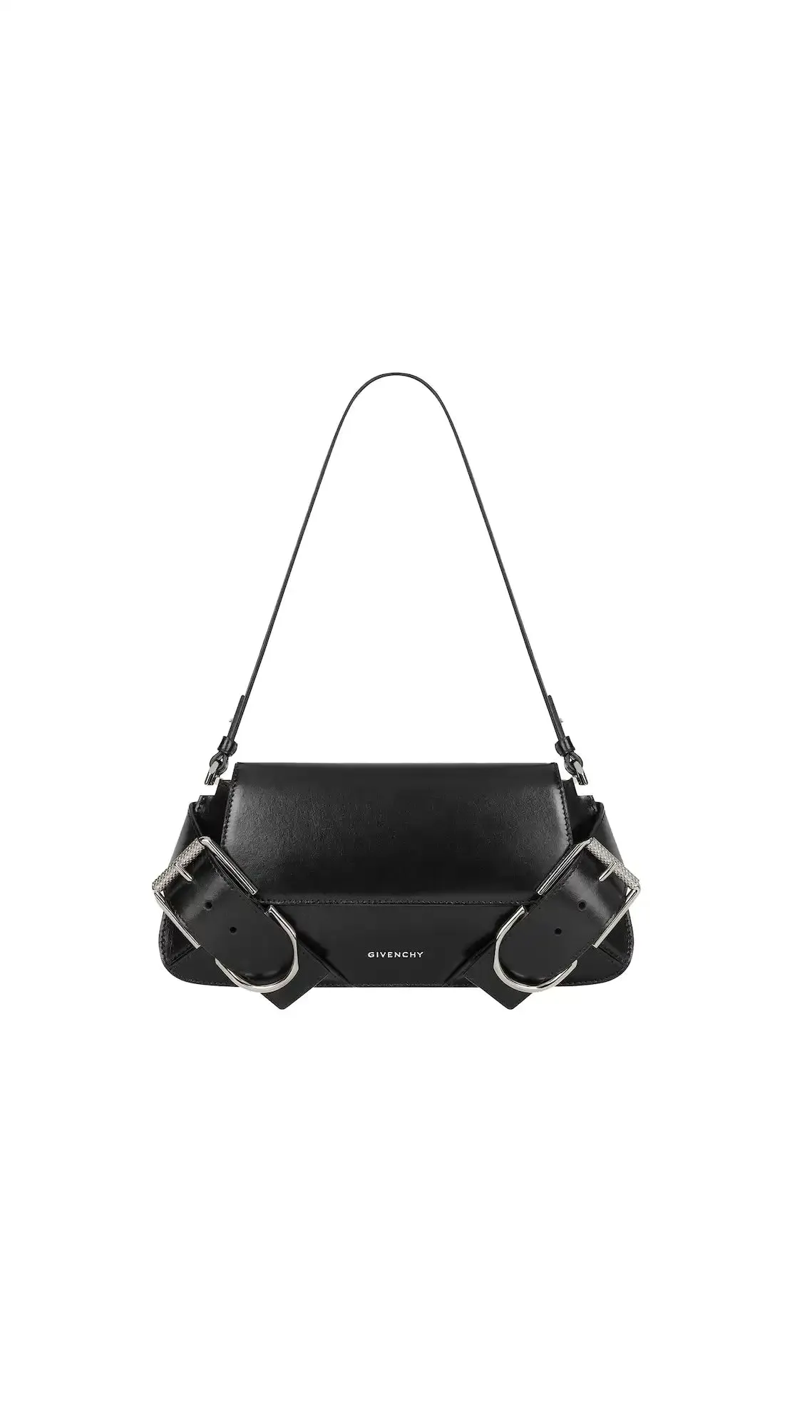 Voyou Shoulder Flap Bag - Black