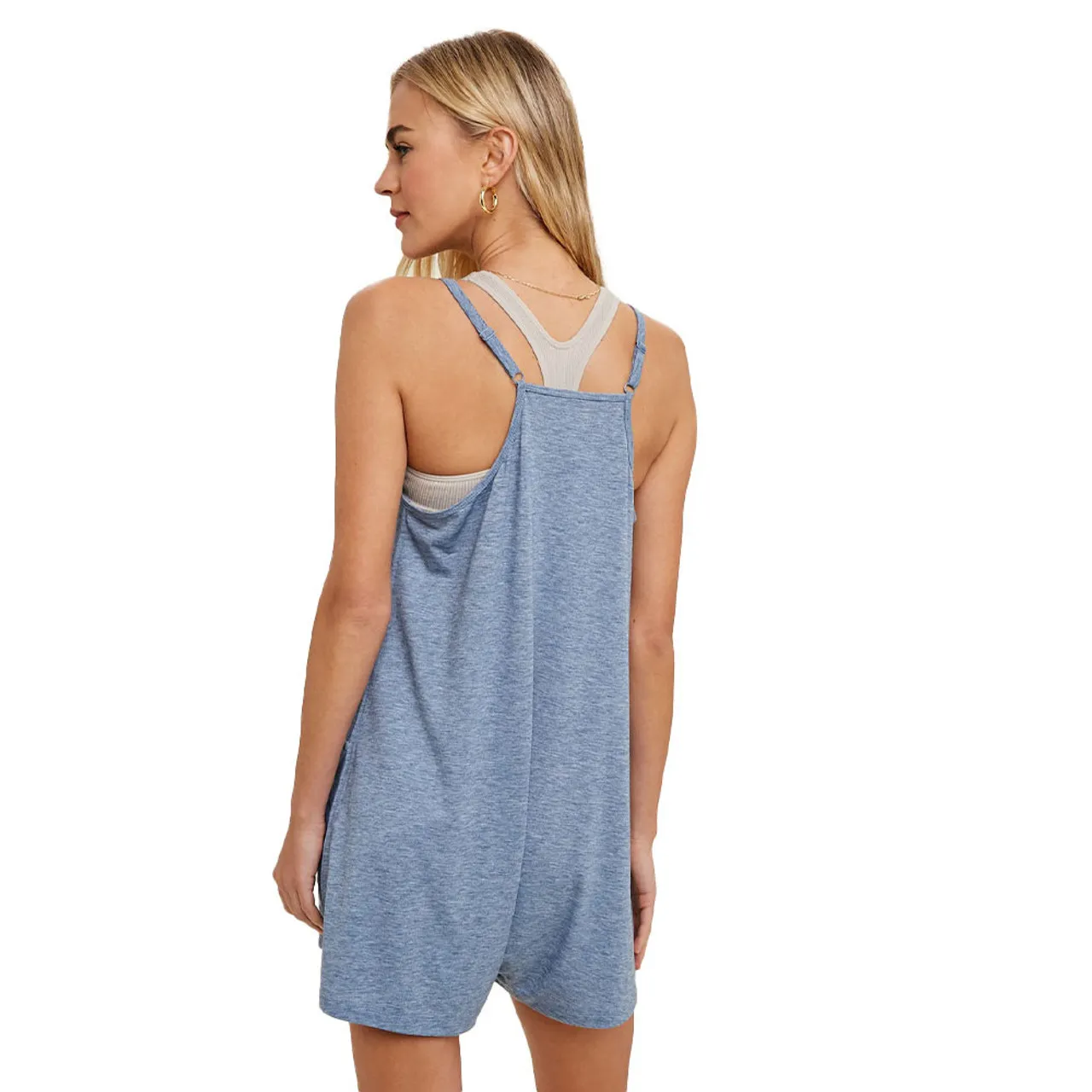 Women's Wishlist Slub Knit Overall Romper