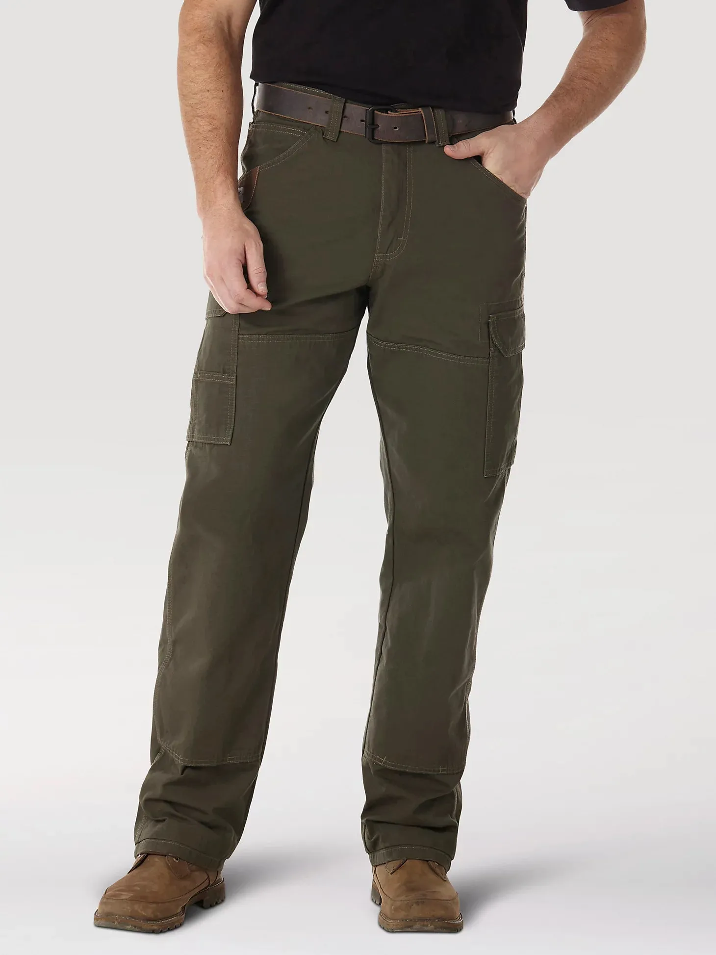 WRANGLER RIGGS WORKWEAR RIPSTOP RANGER CARGO PANT IN LODEN SIZE 42X32