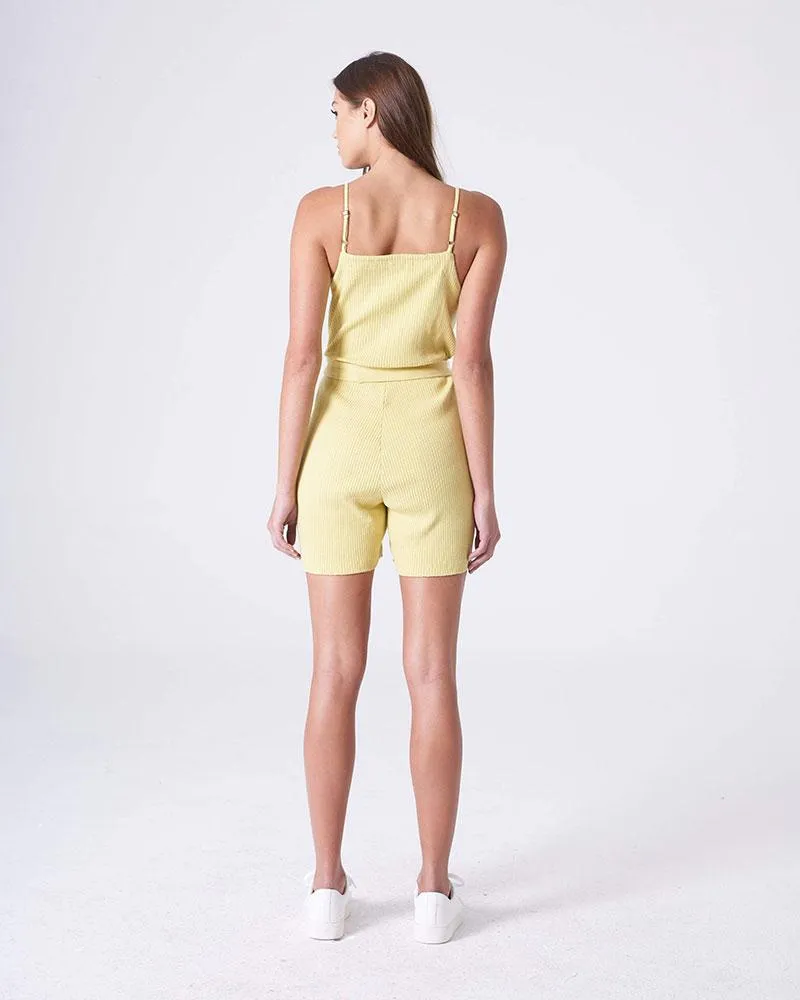 Yellow Belted Romper