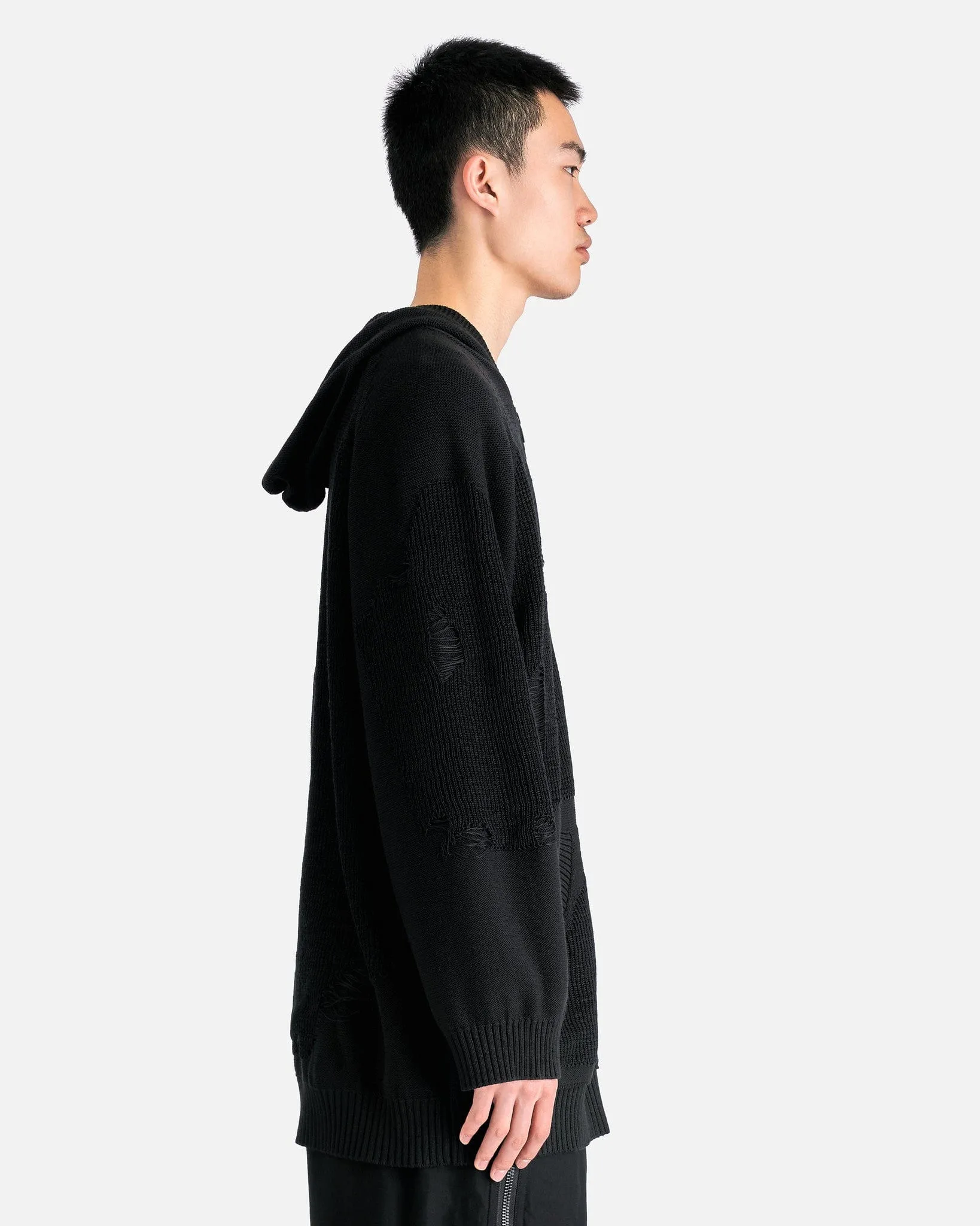 Yohji Yamamoto Pour Homme Zip Hoodie in Black