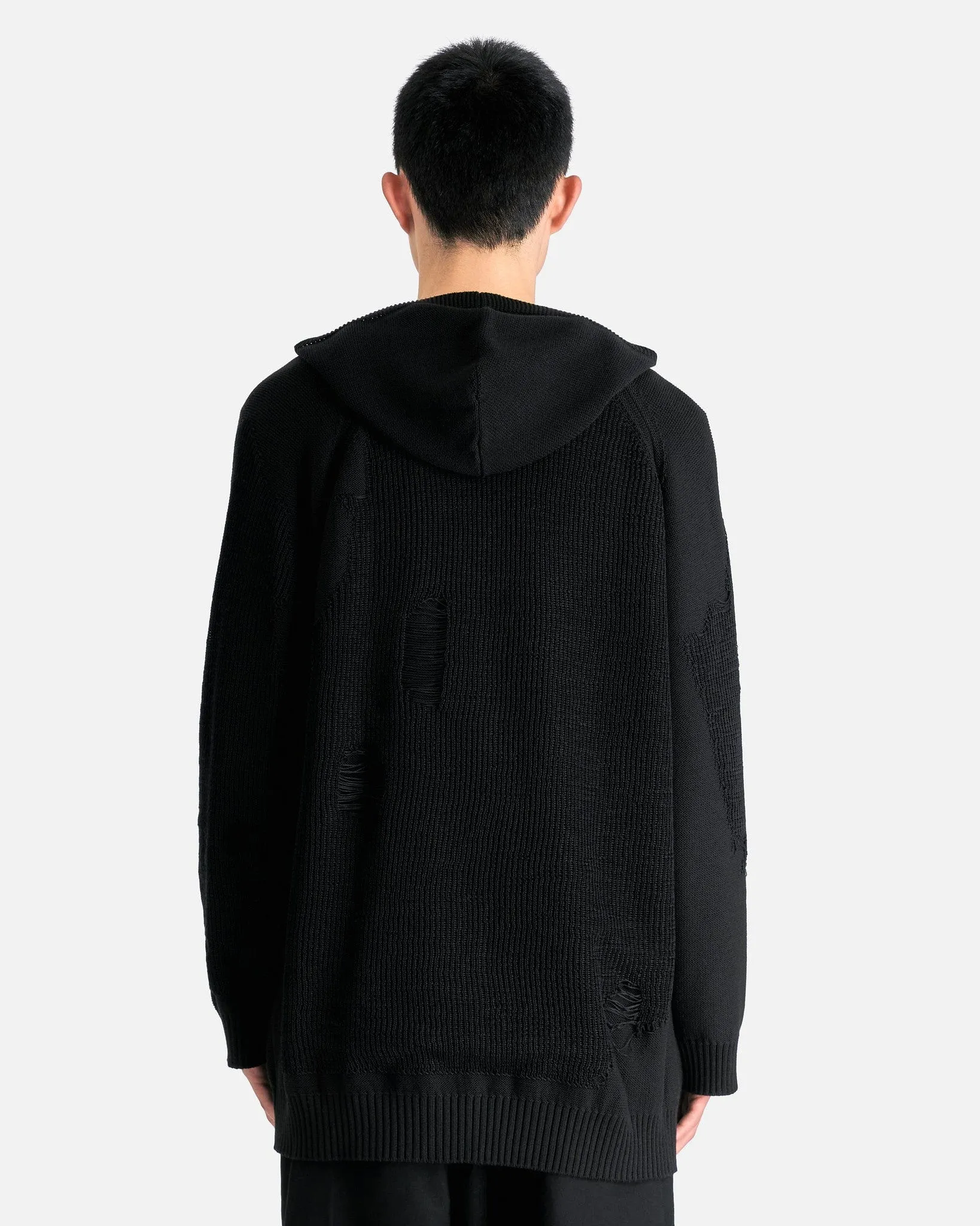 Yohji Yamamoto Pour Homme Zip Hoodie in Black