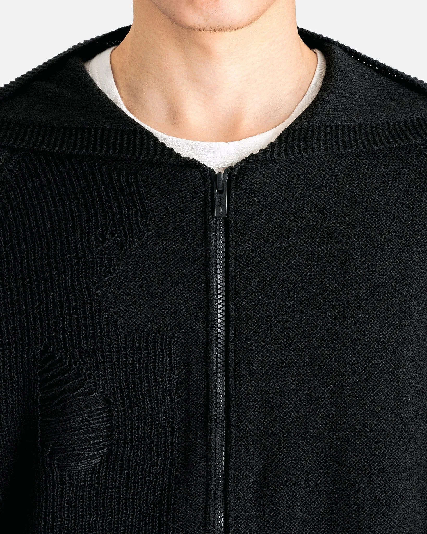 Yohji Yamamoto Pour Homme Zip Hoodie in Black